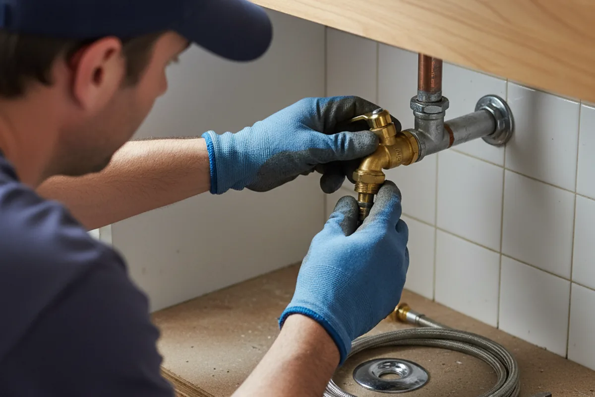 Shutoff valve and fitting work during Emergency Plumbing in Saluda
